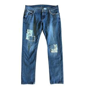 Women’s Cruel Rhyon Straight Leg Low Rise Patchwork Denim Jeans Size 28 Reg